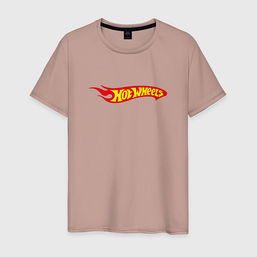 Мужская футболка Hot Wheels Big Fire Logo / Пыльно-розовый – фото 1