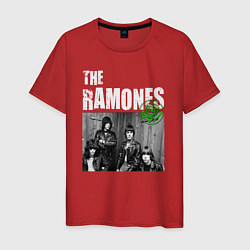 Футболка хлопковая мужская The Ramones Рамоунз, цвет: красный