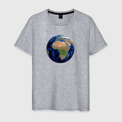Мужская футболка Планета солнечной системы земля / Меланж – фото 1