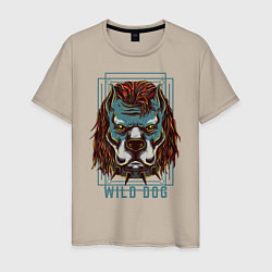 Мужская футболка Бульдог в ошейнике