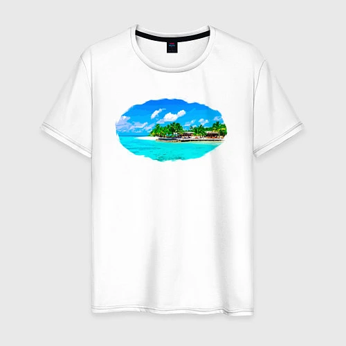 Мужская футболка Пляж Bounty / Белый – фото 1