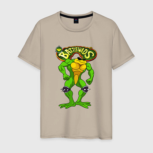 Мужская футболка Battletoads Боевые жабы Рэш / Миндальный – фото 1