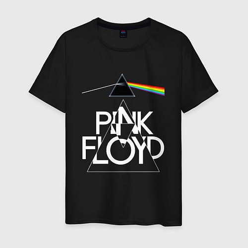 Мужская футболка PINK FLOYD LOGO ПИНК ФЛОЙД / Черный – фото 1