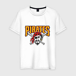 Футболка хлопковая мужская Pittsburgh Pirates - baseball team, цвет: белый