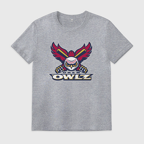 Мужская футболка Orem Owlz - baseball team / Меланж – фото 1