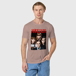 Футболка хлопковая мужская MANESKIN POSTER СОСТАВ, цвет: пыльно-розовый — фото 2