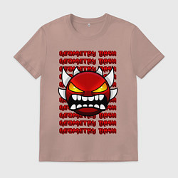 Мужская футболка GEOMETRY DASH КРАСНЫЙ ОГНЕННЫЙ ДЕМОН