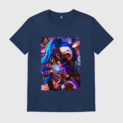 Мужская футболка ARCANE LOL JINX FACE LEAGUE OF LEGENDS