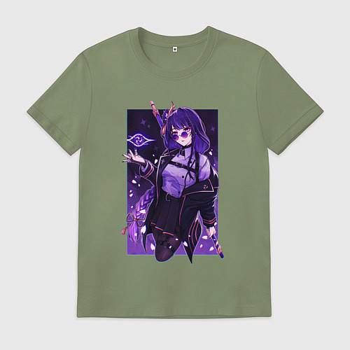 Мужская футболка Баал модная Шогун Райден Геншин / Авокадо – фото 1