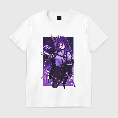 Мужская футболка Баал модная Шогун Райден Геншин / Белый – фото 1