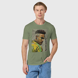 Футболка хлопковая мужская Neymar Junior - Brazil national team, цвет: авокадо — фото 2