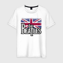Футболка хлопковая мужская The Beatles Great Britain Битлз, цвет: белый