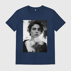 Мужская футболка Timothee Chalamet с розами