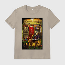 Футболка хлопковая мужская Chidaruma, цвет: миндальный