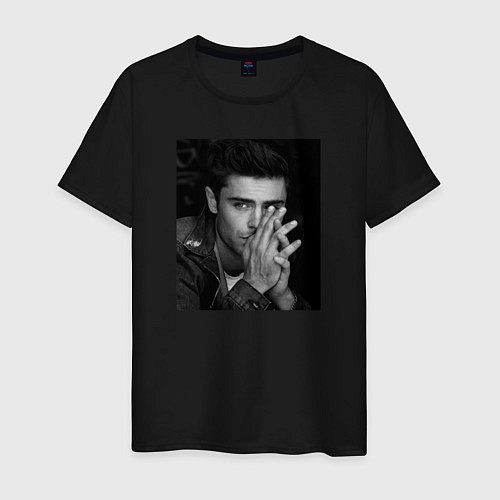 Мужская футболка Zac Efron / Черный – фото 1