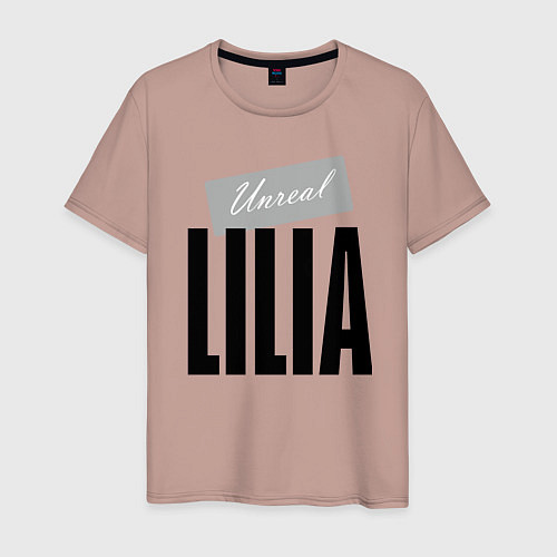 Мужская футболка Unreal lilia / Пыльно-розовый – фото 1