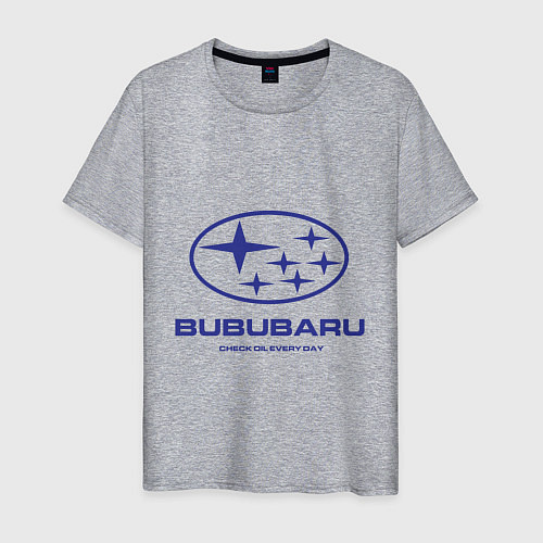 Мужская футболка Subaru Bububaru / Меланж – фото 1