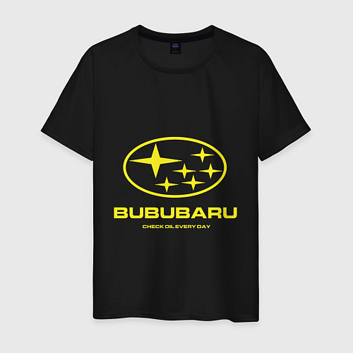 Мужская футболка Subaru Bububaru желтая / Черный – фото 1