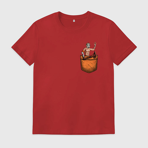 Мужская футболка Крэйг в кармане / Красный – фото 1