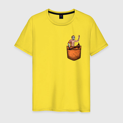 Мужская футболка Крэйг в кармане / Желтый – фото 1