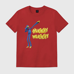 Футболка хлопковая мужская Хаги ваги Huggy Wuggy Poppy Playtime, цвет: красный