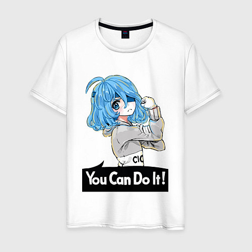 Мужская футболка You can do it! / Белый – фото 1