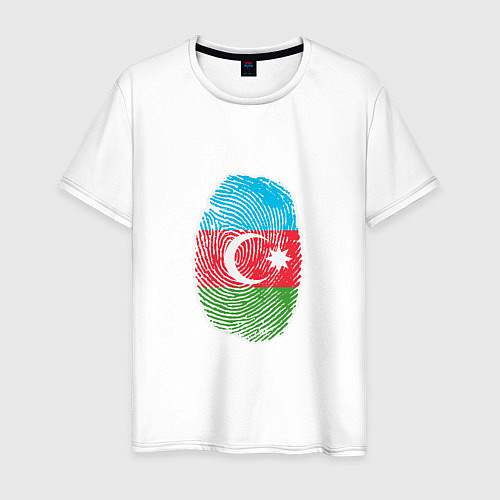 Мужская футболка Азербайджан - Отпечаток / Белый – фото 1