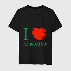 Футболка хлопковая мужская Love Azerbaijan, цвет: черный