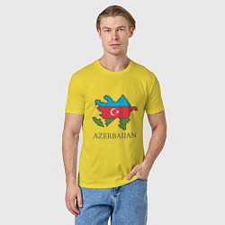 Футболка хлопковая мужская Map Azerbaijan, цвет: желтый — фото 2