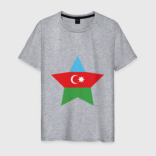 Мужская футболка Azerbaijan Star / Меланж – фото 1