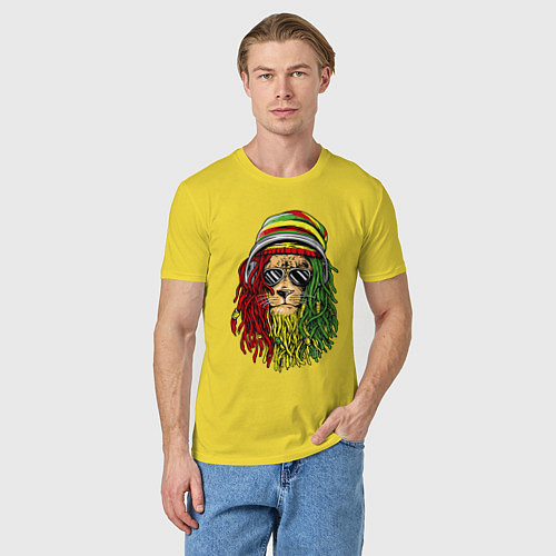 Мужская футболка Rasta lioN / Желтый – фото 3