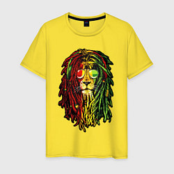 Футболка хлопковая мужская Jam lioN, цвет: желтый