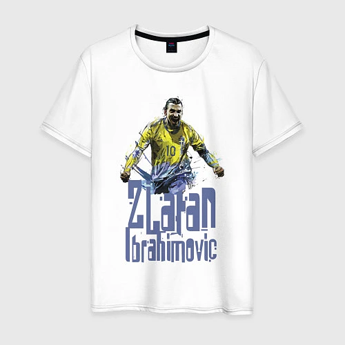 Мужская футболка Zlatan Ibrahimovich - Milan / Белый – фото 1