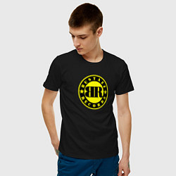 Футболка хлопковая мужская 9 грамм: Logo Bustazz Records, цвет: черный — фото 2