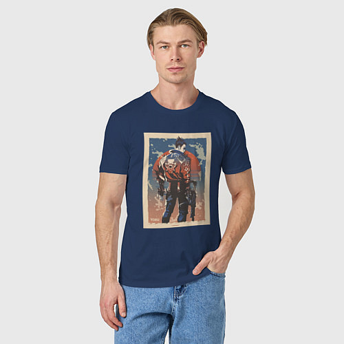 Мужская футболка Yoru art / Тёмно-синий – фото 3