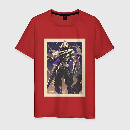 Мужская футболка Omen art / Красный – фото 1