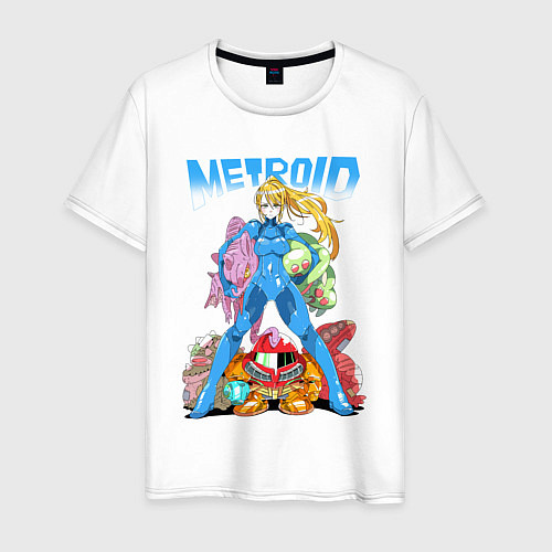 Мужская футболка Metroid Dread: Самус Аран / Белый – фото 1