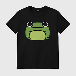 Футболка хлопковая мужская Frog Lucky, цвет: черный