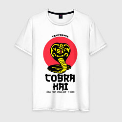 Футболка хлопковая мужская Cobra Kai: California, цвет: белый