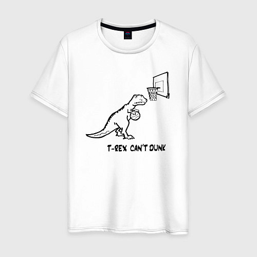 Мужская футболка T-REX CANT DUNK / Белый – фото 1
