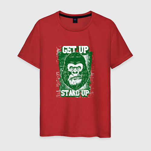 Мужская футболка Get up stand up / Красный – фото 1