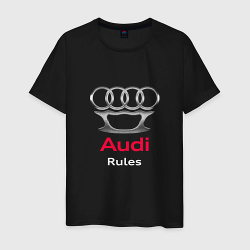 Мужская футболка Audi rules / Черный – фото 1