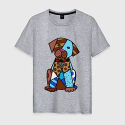 Футболка хлопковая мужская Romero B Dog, цвет: меланж