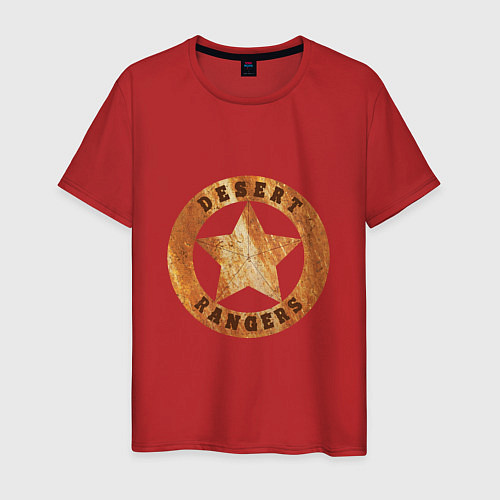 Мужская футболка Wasteland 3 desert rangers star emblem / Красный – фото 1