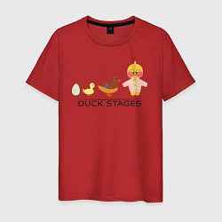 Футболка хлопковая мужская Duck stages, цвет: красный