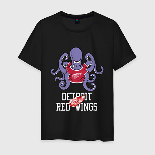Мужская футболка Detroit Red Wings, Детройт Ред Уингз Маскот / Черный – фото 1