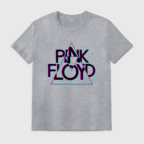 Мужская футболка PINK FLOYD ПИНК ФЛОЙД ГЛИТЧ / Меланж – фото 1