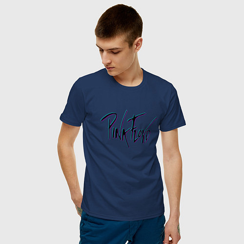 Мужская футболка PINK FLOYD GLITCH ПИНК ФЛОЙД ГЛИТЧ / Тёмно-синий – фото 3