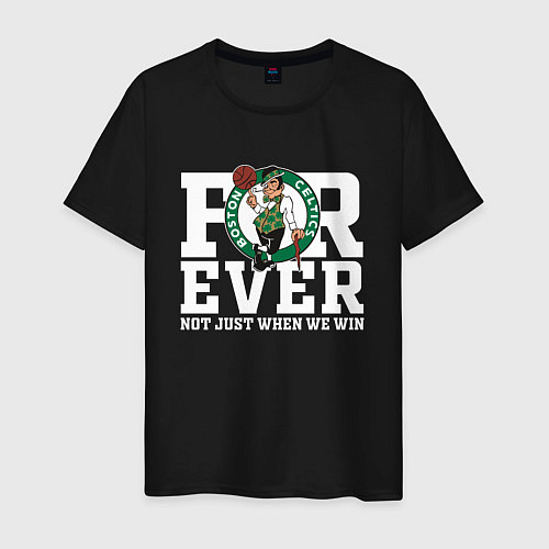 Мужская футболка FOREVER NOT JUST WHEN WE WIN, BOSTON CELTICS, БОСТ / Черный – фото 1