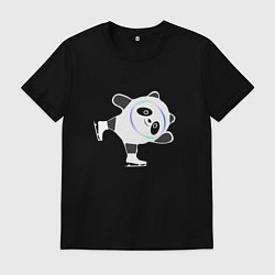 Футболка хлопковая мужская Китайское фигурное катание, цвет: черный